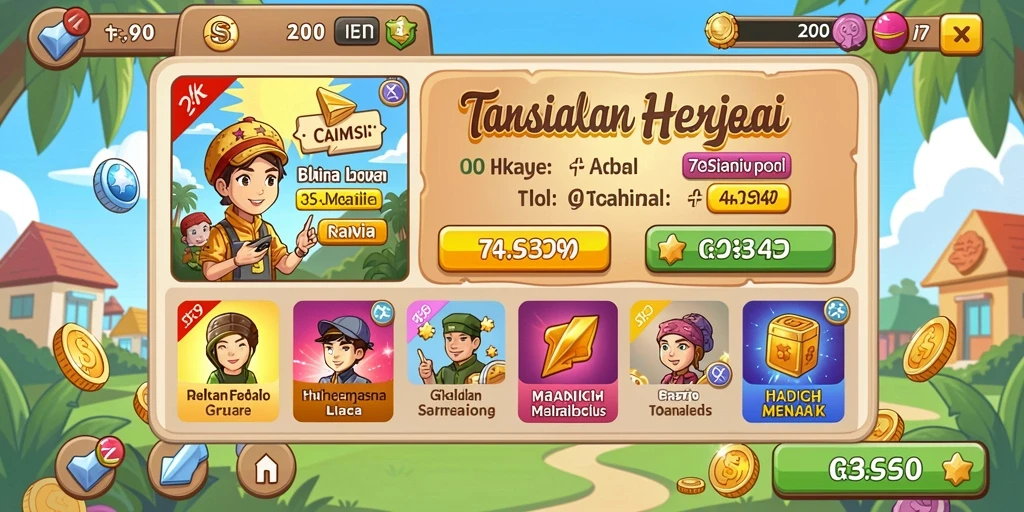 Tampilan awal permainan yang menarik dan interaktif.