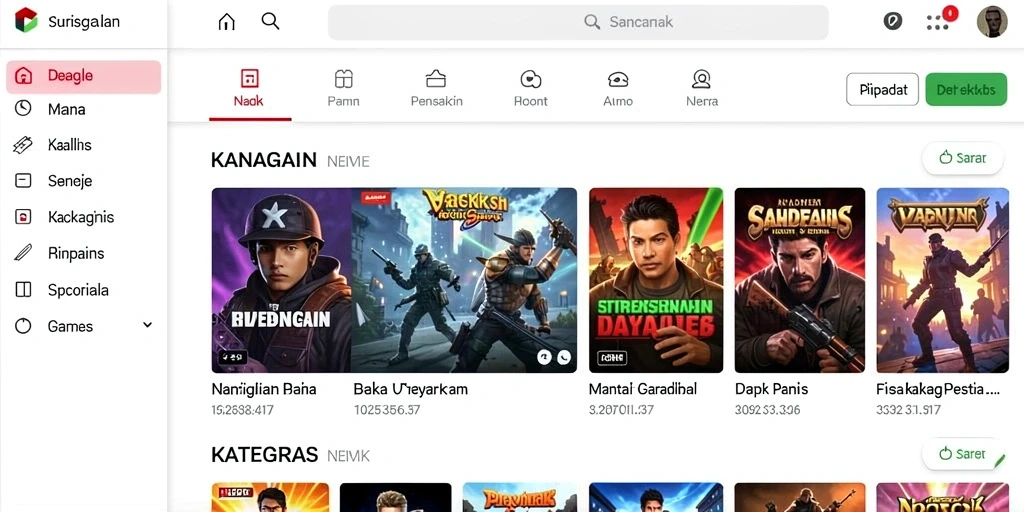 Tampilan awal ARIESTOGEL yang menarik dan ramah pengguna.