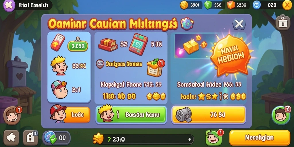 Tampilan antarmuka NAGAWIN yang sederhana dan menarik.